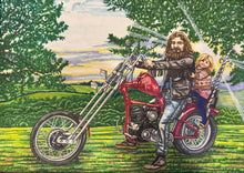 Load image into Gallery viewer, Father and Daughter on Chopper, 2018